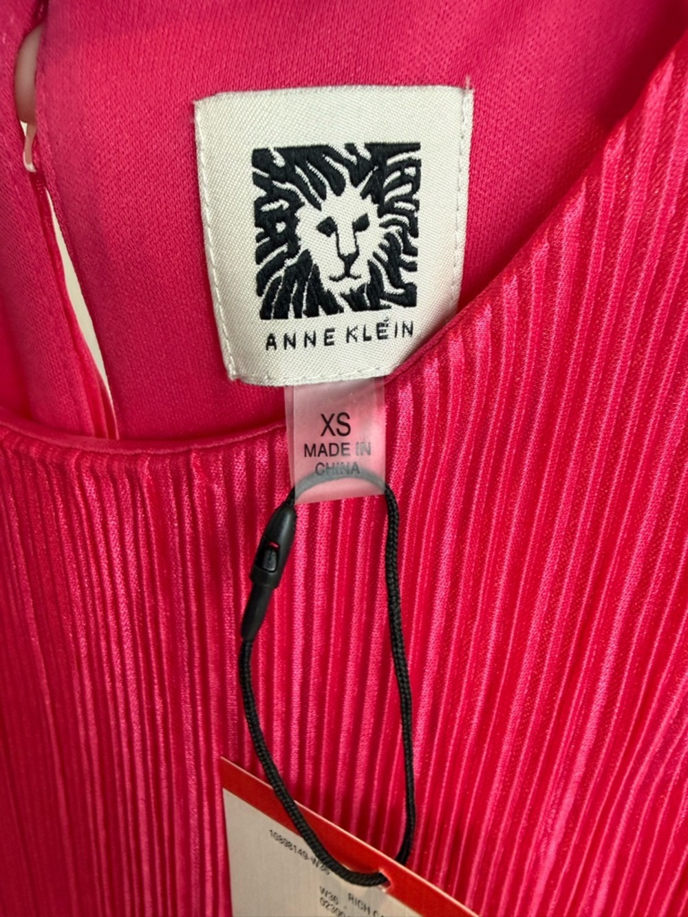 NWT Anne Klein Hot Pink Shift Midi Dress XS - Picture 5 of 9